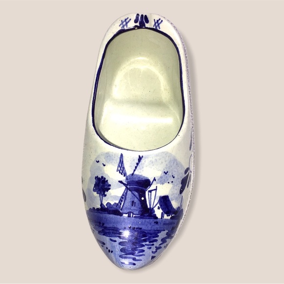 Vintage 245 Delfts Blue & White Hand Painted Holland Mini Dutch Shoes - Picture 4 of 6
